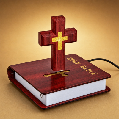 Levitating Cross Lamp